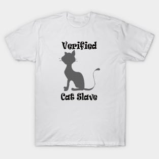 Verified Cat Slave Blue Checkmark T-Shirt